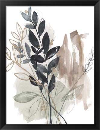 Framed Bundled Leaves II Print