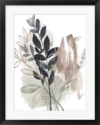 Framed Bundled Leaves II Print