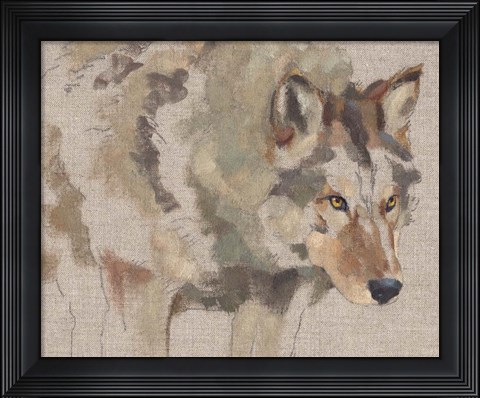 Framed Timber Wolf I Print