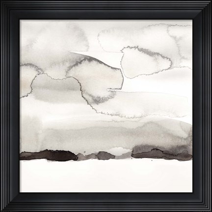 Framed Watercolor Abstract Horizon I Print