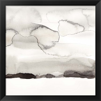 Framed Watercolor Abstract Horizon I Print