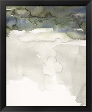 Framed Watercolor Abstract Horizon III Print