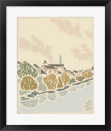 Framed Paysage de Poitiers I Print