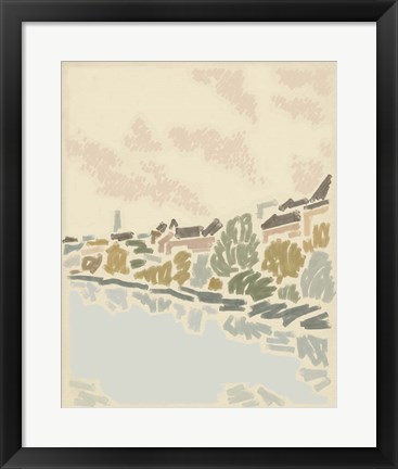 Framed Paysage de Poitiers II Print