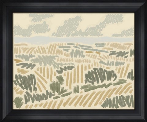 Framed Paysage de Montpellier I Print