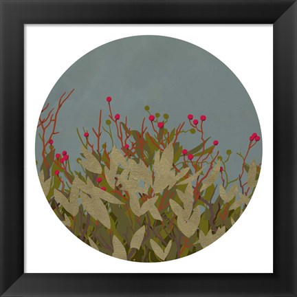 Framed Winterberry Bush I Print