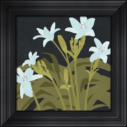 Framed Garden Lilies I Print