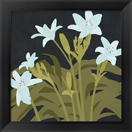 Framed Garden Lilies I Print