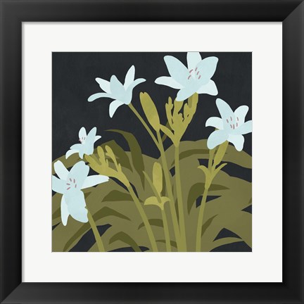 Framed Garden Lilies I Print
