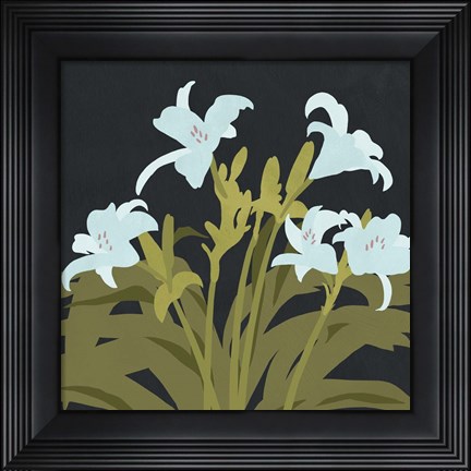 Framed Garden Lilies II Print