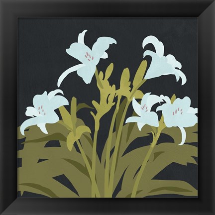 Framed Garden Lilies II Print