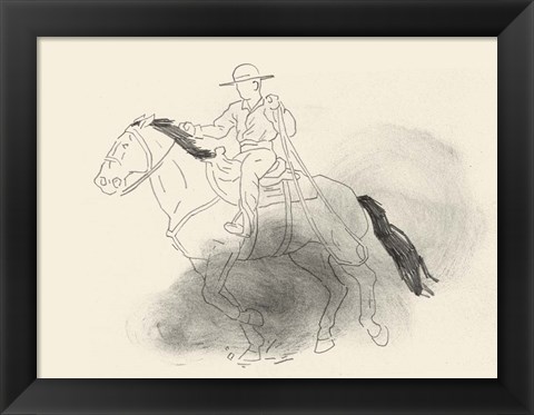 Framed Roping Lessons II Print