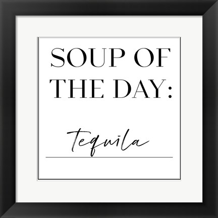 Framed Soup du Jour III Print