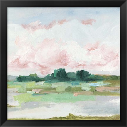 Framed Pink Marsh I Print