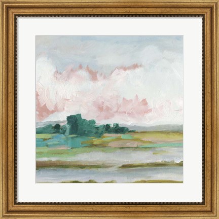 Framed Pink Marsh II Print