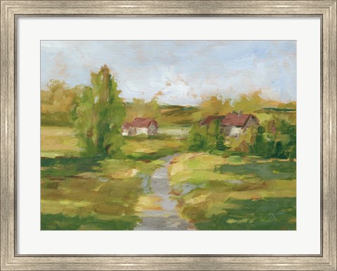 Framed Rural English Cottage II Print