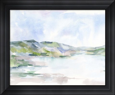 Framed Pastel Seaside I Print