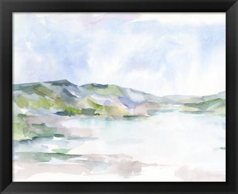 Framed Pastel Seaside I Print