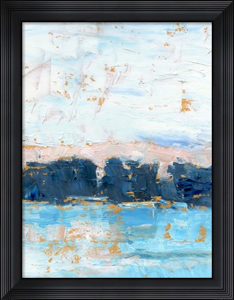 Framed Indigo Treeline II Print