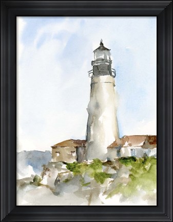 Framed Plein Air Lighthouse Study II Print