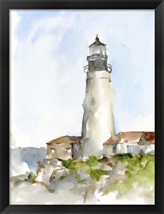 Framed Plein Air Lighthouse Study II Print