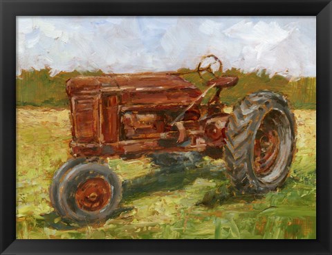 Framed Rustic Tractors II Print