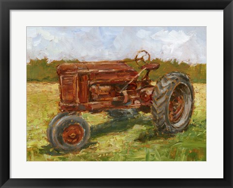 Framed Rustic Tractors II Print