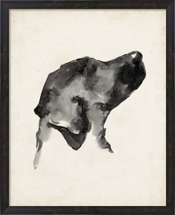 Framed Puppy Profile I Print