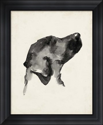 Framed Puppy Profile I Print
