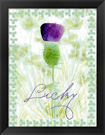 Framed Lucky Shamrock I Print