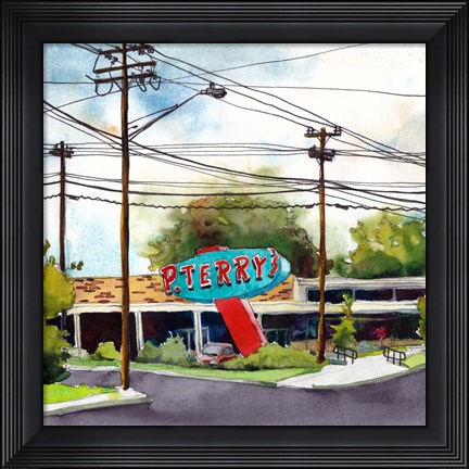 Framed Open Road Stops I Print