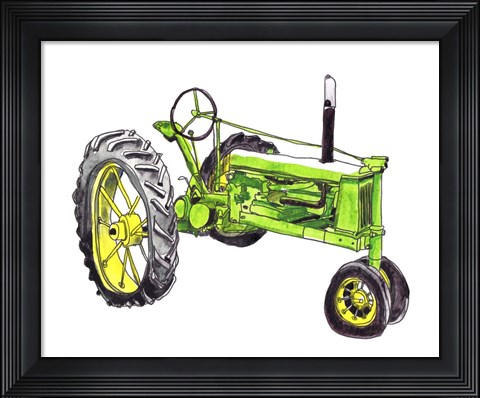 Framed Tractor Study I Print