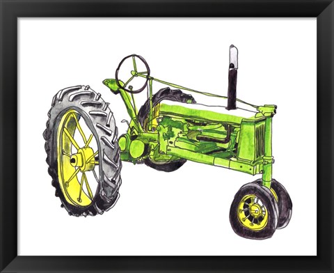 Framed Tractor Study I Print