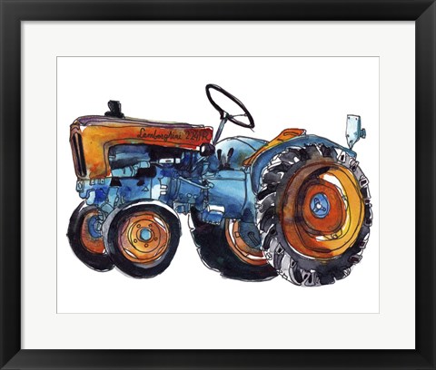 Framed Tractor Study II Print