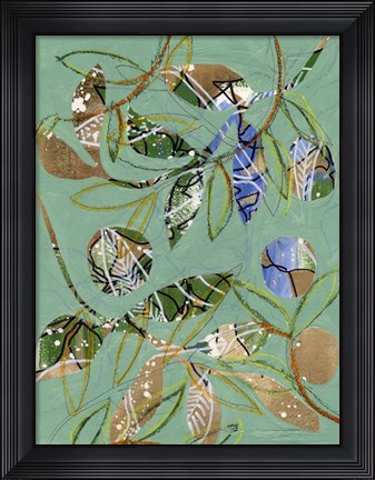 Framed Nature on Sage I Print