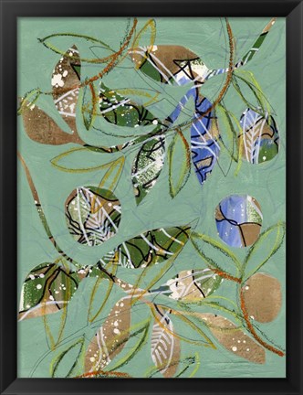 Framed Nature on Sage I Print