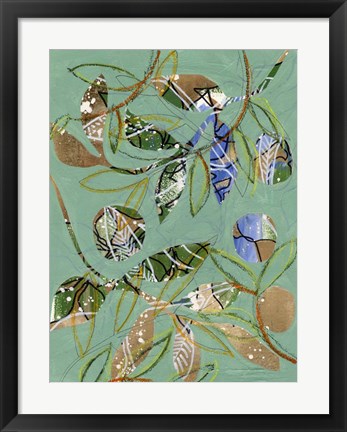 Framed Nature on Sage I Print