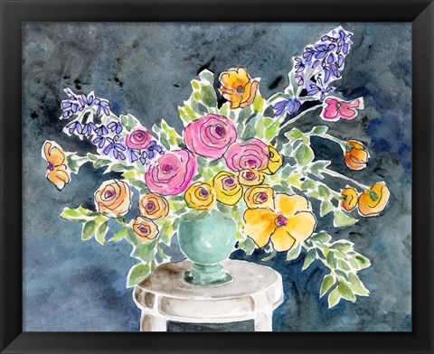 Framed Abundant Arrangement I Print