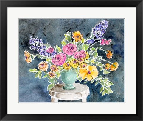 Framed Abundant Arrangement I Print