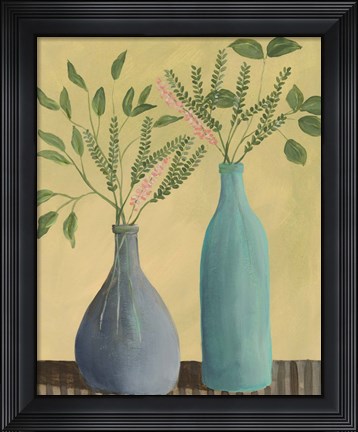 Framed Bottle Vignette I Print