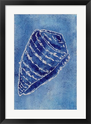 Framed Cerulean Shells II Print