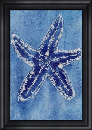 Framed Cerulean Shells III Print