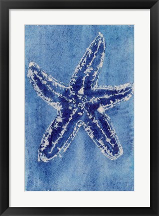 Framed Cerulean Shells III Print
