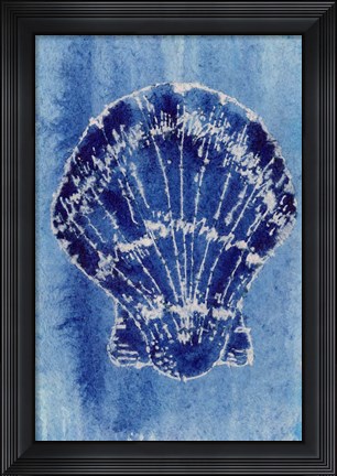 Framed Cerulean Shells VI Print