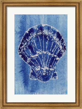 Framed Cerulean Shells VI Print