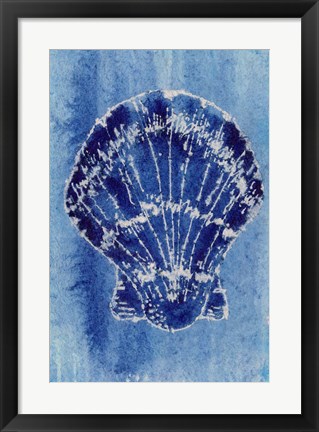 Framed Cerulean Shells VI Print