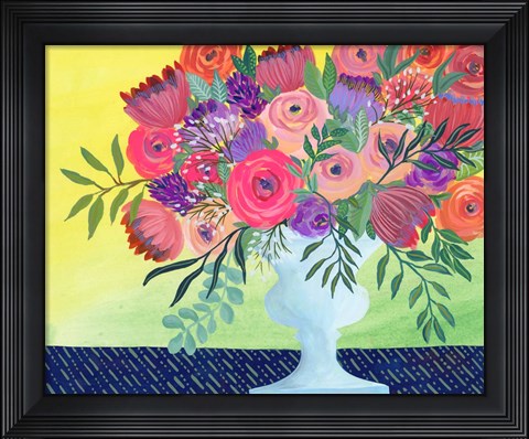 Framed Imaginary Floral I Print