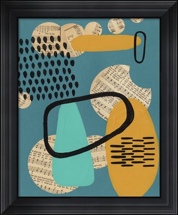 Framed Contemporary Configuration I Print