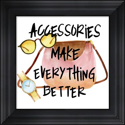 Framed Necessary Accessory II Print