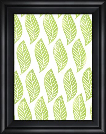 Framed Lino Leaf II Print